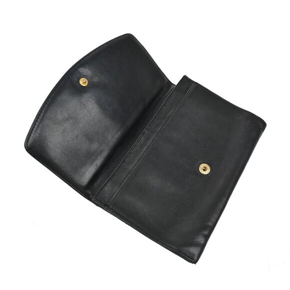 CHANEL CC Logo Bifold Wallet Leather Black GHW France Vintage 01KB335 - Picture 13 of 16